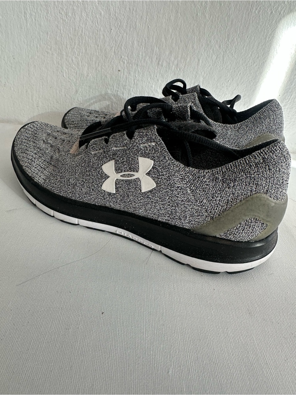 Under Armour Kids Gray and Black Knit Sneakers
